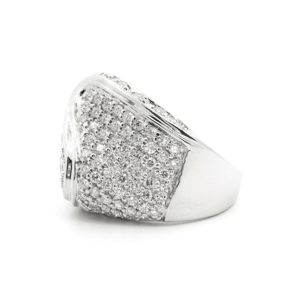 3.2ctw Natural Diamond 18K White Gold Ring For Women