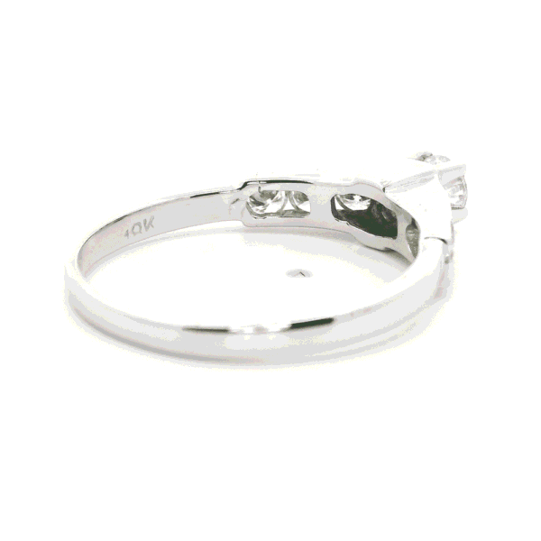 0.85ctw Natural Diamond 18K White Gold Ring For Women