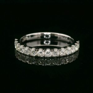 0.52ctw Natural Diamond 18K White Gold Ring For Women