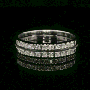 0.34ctw Natural Diamond 18K White Gold Ring For Women