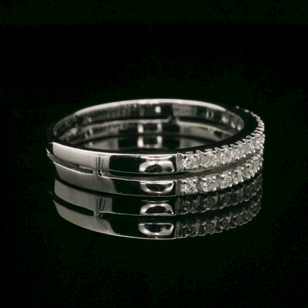 0.34ctw Natural Diamond 18K White Gold Ring For Women