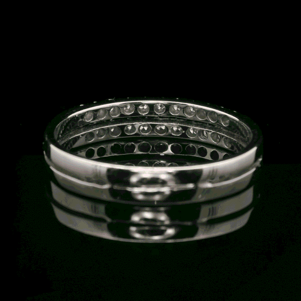 0.34ctw Natural Diamond 18K White Gold Ring For Women