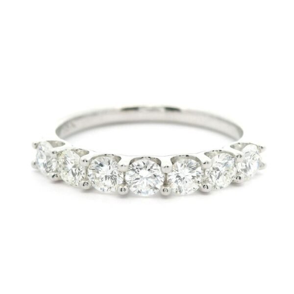 0.81ctw Natural Diamond 18K White Gold Ring For Women