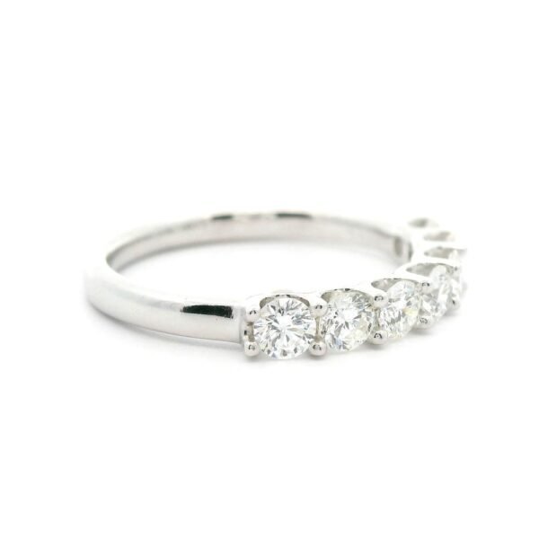 0.81ctw Natural Diamond 18K White Gold Ring For Women