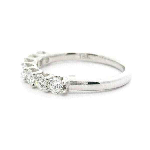 0.81ctw Natural Diamond 18K White Gold Ring For Women