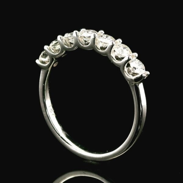 0.81ctw Natural Diamond 18K White Gold Ring For Women