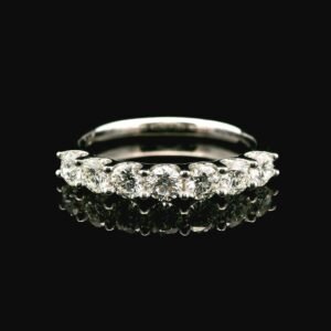 0.81ctw Natural Diamond 18K White Gold Ring For Women