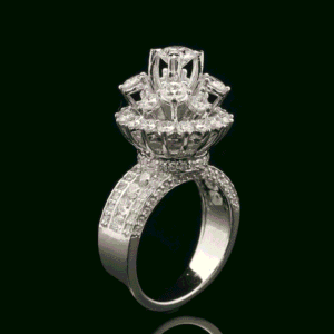 GIA Certified High Quality Natural Diamond 2.70CT Women Ring 18K White Gold