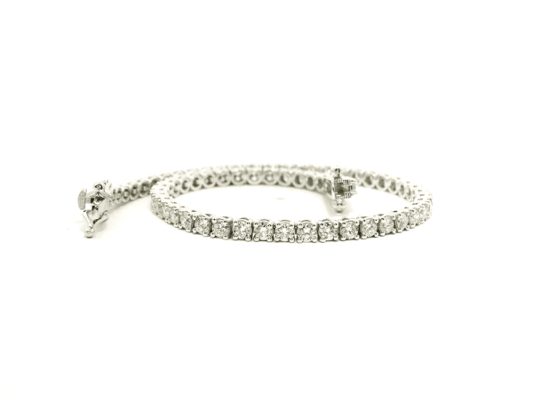 2.88 TCW Natural Diamond Sparkler Bracelet in 18k White Gold