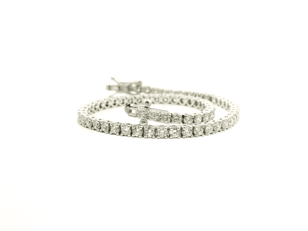 2.88 TCW Natural Diamond Sparkler Bracelet in 18k White Gold