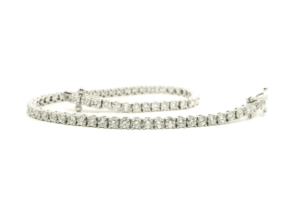 2.88 TCW Natural Diamond Sparkler Bracelet in 18k White Gold