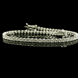 2.88 TCW Natural Diamond Sparkler Bracelet in 18k White Gold