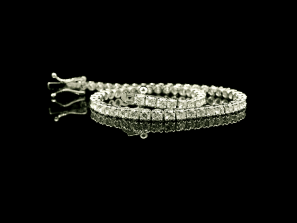 2.88 TCW Natural Diamond Sparkler Bracelet in 18k White Gold