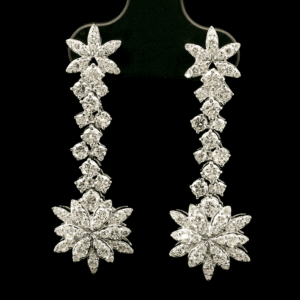 2.09 CT Natural Diamond Earring 18K White Gold