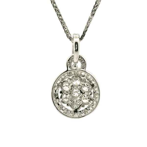 1.41 CT Natural Round Diamond Pendant 18K White Gold