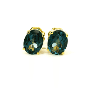 3 CT Natural Topaz Earring 18K Yellow Gold