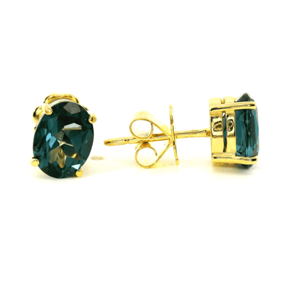 3 CT Natural Topaz Earring 18K Yellow Gold