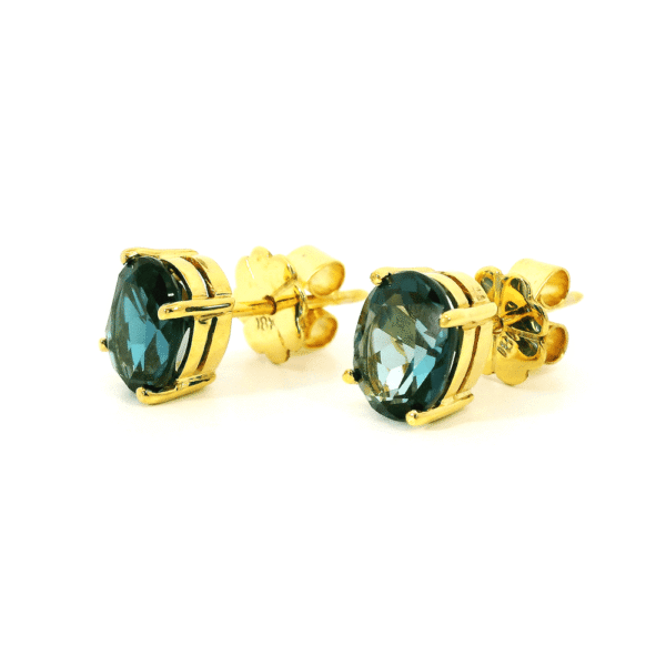3 CT Natural Topaz Earring 18K Yellow Gold