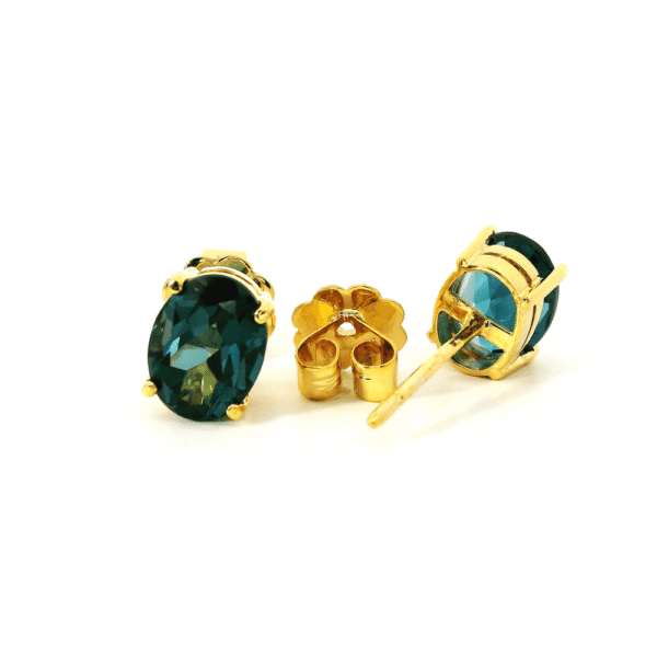 3 CT Natural Topaz Earring 18K Yellow Gold