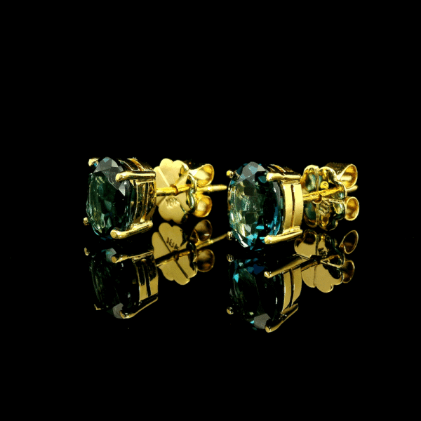 3 CT Natural Topaz Earring 18K Yellow Gold